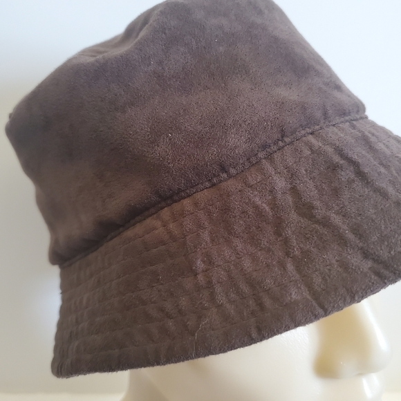 BUCKET Hat Brown Velvet Feel Material Size Small - Picture 5 of 7
